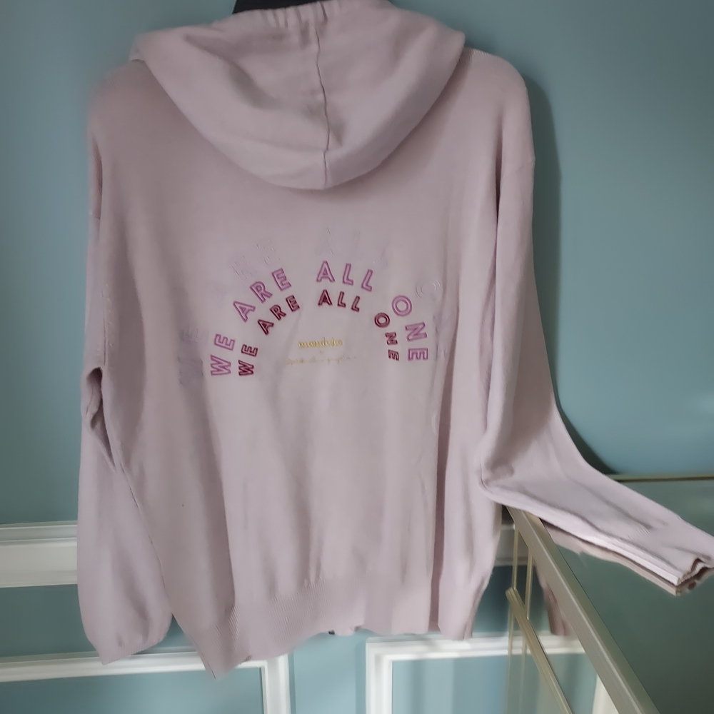 Spiritual Gangster Lavender Pink Hoodie Cardigan - Picture 2 of 2
